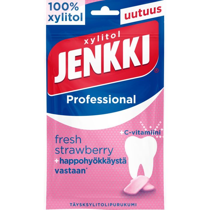 Professional Fresh Strawberry +C täysksylitolipurukumi 90g