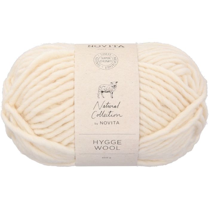 Novita Hygge wool lanka 100 g luonnonvalkoinen