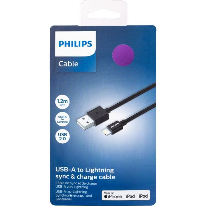 Philips Usb-a-lightning kaapeli 120 cm