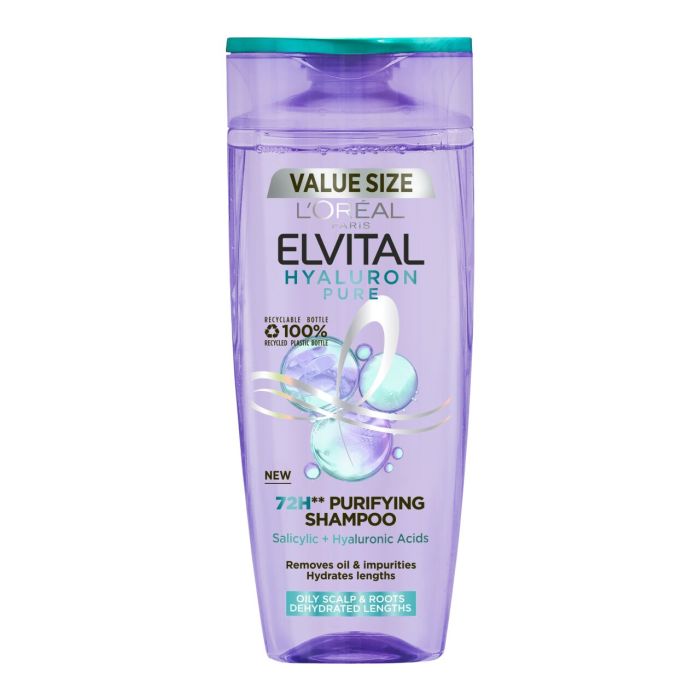 Elvital Hyaluron Pure shampoo 250 ml kosteutta kaipaaville hiuk