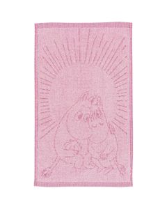 Muumi käsipyyhe 30x50 Sydänkäpyset, vaaleanpunainen