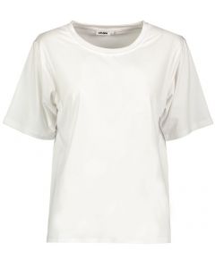 Naisten yksivärinen t-paita valkoinen