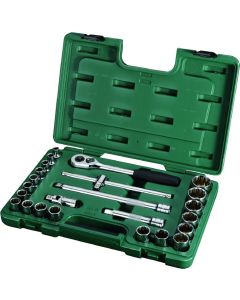 1/2" räikkä- ja hylsysarja 12-K, 24 osaa