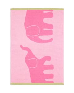 Käsipyyhe Elefantti Vapaa 50X70 cm, pinkki/vihreä