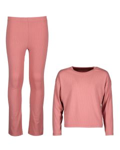 Lasten ribbipyjama roosa, supersoft