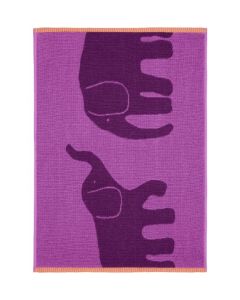 Elefantti vapaa -käsipyyhe 30x50 cm, violetti