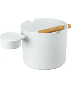 Saunakiulu ja löylykauha valkoinen