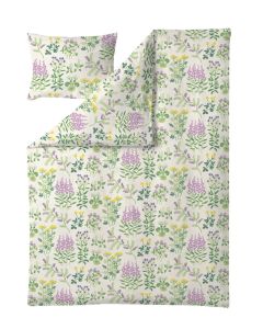 Joutomaa pussilakanasetti luonnonvalkoinen/vihre&auml; 150x210 cm