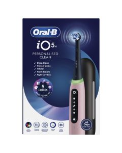 iO5 Vaaleanpunainen s&auml;hk&ouml;hammasharja + matkakotelo + vaihtop&auml;&auml;pidike