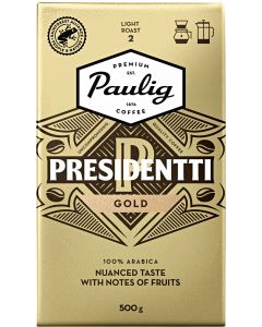 Presidentti Gold Label 500g hienojauhettu kahvi