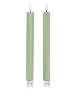 LED-kynttilä 2 kpl raita, vaaleanvihreä