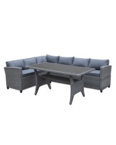 Stockholm loungesetti sis. kulmasohva + pöytä harmaa
