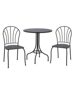 Metallinen bistrosetti Angela musta