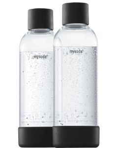 Juomapullo 1 litra, 2-pack, black