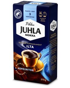 Paulig Juhla Mokka Ilta kofeiiniton kahvi suodatinjauhatus 270g