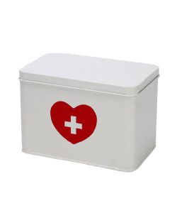 First aid -ensiapulaatikko, valkoinen