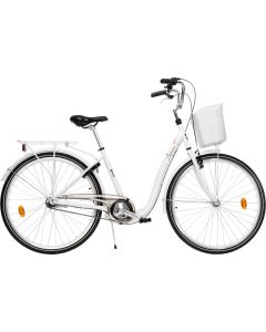 Aurora pyörä 3 vaihdetta 28" valkoinen, low-step -runko 45 cm
