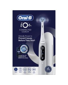 iO6 Harmaa Opal s&auml;hk&ouml;hammasharja + matkakotelo + lis&auml;harjaosa