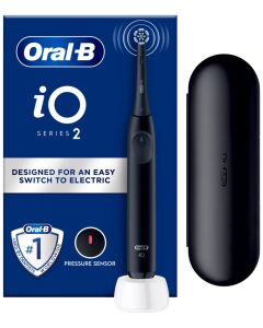 iO2 Night Black s&auml;hk&ouml;hammasharja + matkakotelo