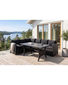 Loungesetti sohvalla, musta