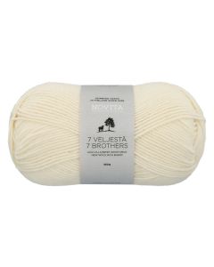 7 Veljestä lanka 100 g luonnonvalkoinen