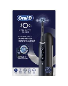 iO6 Musta Lava s&auml;hk&ouml;hammasharja + matkakotelo + vaihtop&auml;&auml;pidike + lis&auml;harjaosa