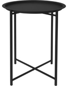 Pyöreä metallinen pöytä Ø 46 cm, musta