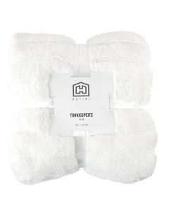 Pörröinen torkkupeite 130x170 cm, luonnonvalkoinen