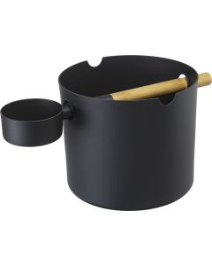 Saunakiulu ja löylykauha musta