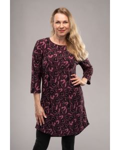 Naisten tunika, musta/lila