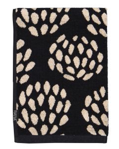 Apilankukka k&auml;sipyyhe 50x70 cm, musta/beige