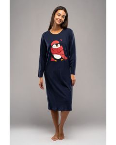 Naisten yöpaita Pingu, tummansininen