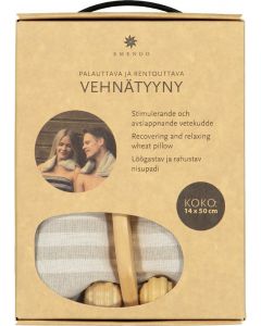 Vehnätyyny 14x50 cm natural + hierontarulla
