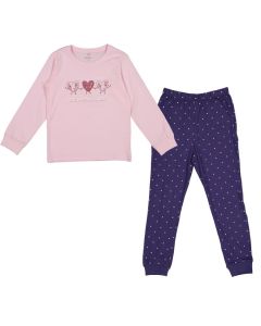 Pyjama hearts vaaleanpunainen