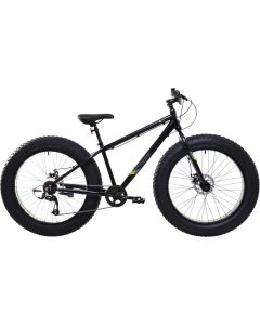 4inch Fatbike läskipyörä 7-vaihdetta 26" musta, runkokorkeus 40 cm