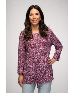 Naisten pusero, pinkki/valkoinen