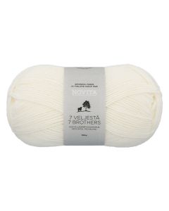 7 Veljestä lanka 100 g valkoinen