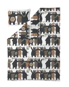 Kopla pussilakanasetti ruskea/persikka 150x210 cm