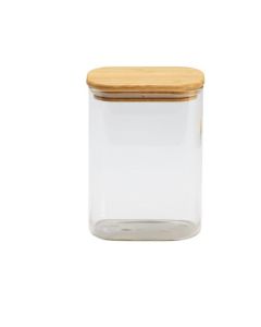 Lasipurkki 1,1 l bambukannella