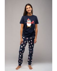 Naisten pyjama Pingu, tummansininen