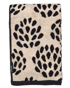 Apilankukka kylpypyyhe 70x140 cm, musta/beige