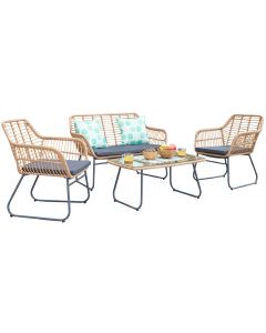 Polyrottinkinen loungesetti natural