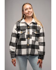 Naisten takki, musta/valkoinen