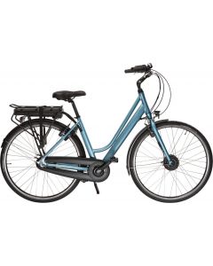 E52 E-City sähköpyörä 3-vaihdetta 28" vedensininen, runkokoko 48 cm