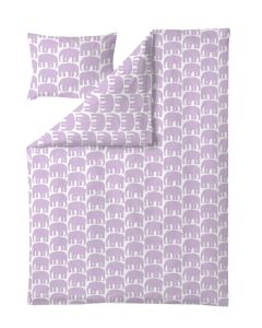 Elefantti pussilakanasetti vaaleanlila 150x210 cm