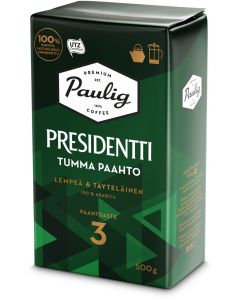 Presidentti Tumma Paahto 500g pannujauhettu kahvi