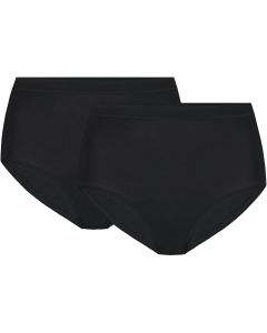 Naisten High Waist alushousut Tencel Modal 2kpl, musta