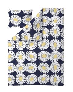 Valo pussilakanasetti tummansininen/keltainen 150x210 cm