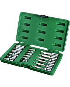 1/4" & 1/2" kärkihylsysarja TX, URA, PH 18 osaa