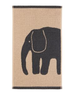 Käsipyyhe Elefantti Vapaa 30X50 cm, tummanharmaa/beige